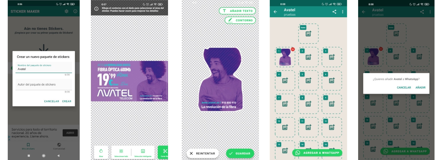 crear stickers propios para WhatsApp sticker maker studio